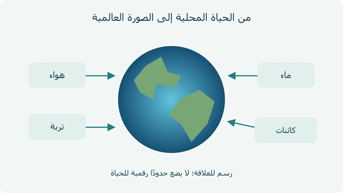 رسم أصلي: الحياة على مستوى الكوكب