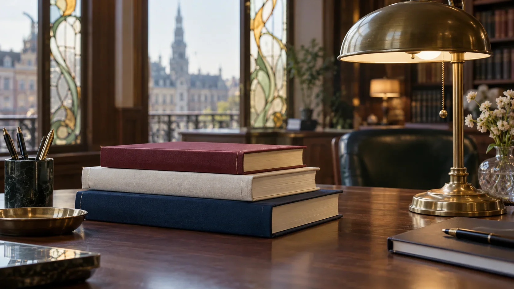 كتب وبيئة قراءة في مشهد توضيحي