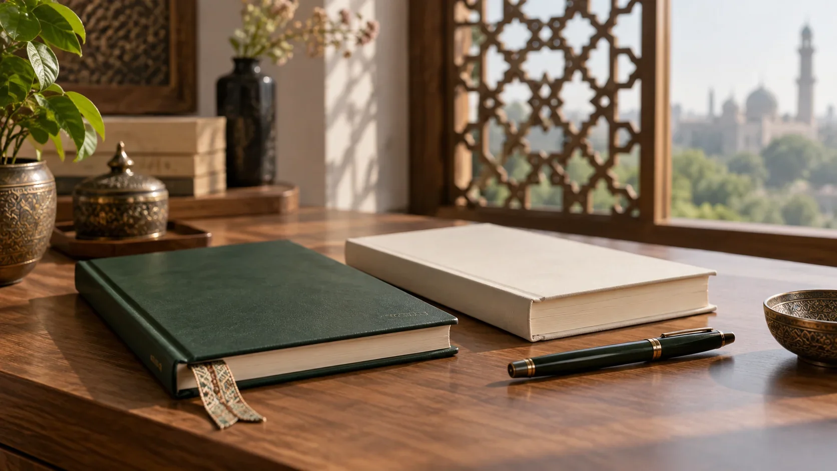 كتب وبيئة قراءة في مشهد توضيحي