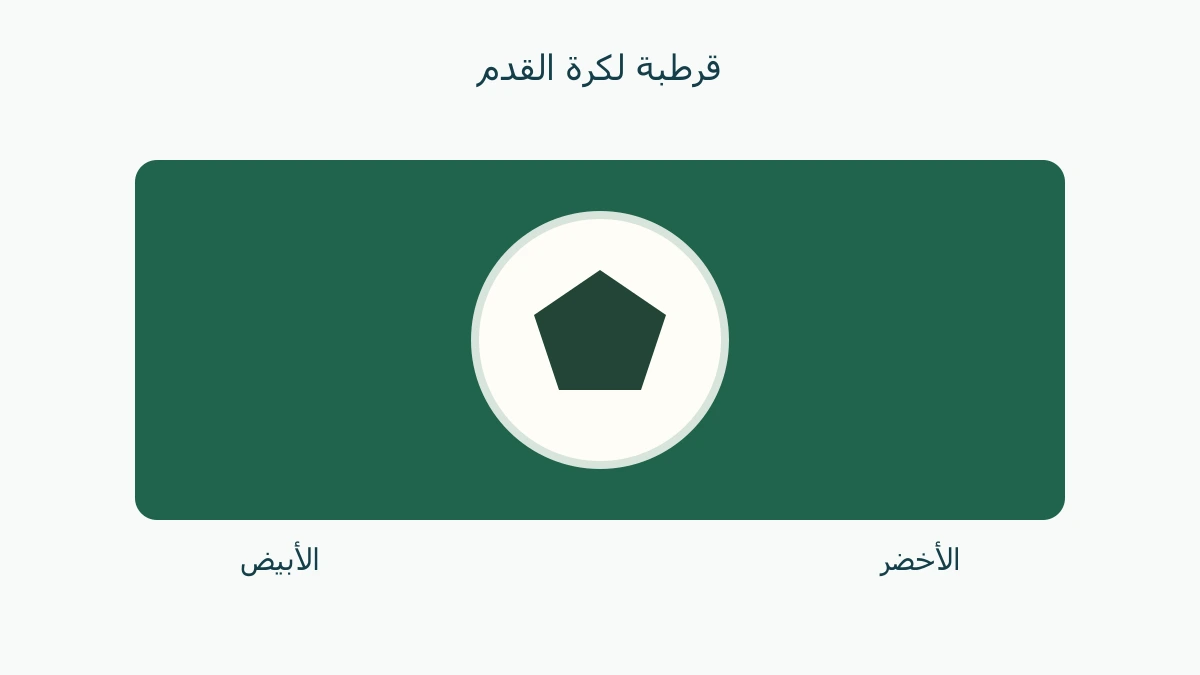 كرة مرسومة بالأبيض والأخضر