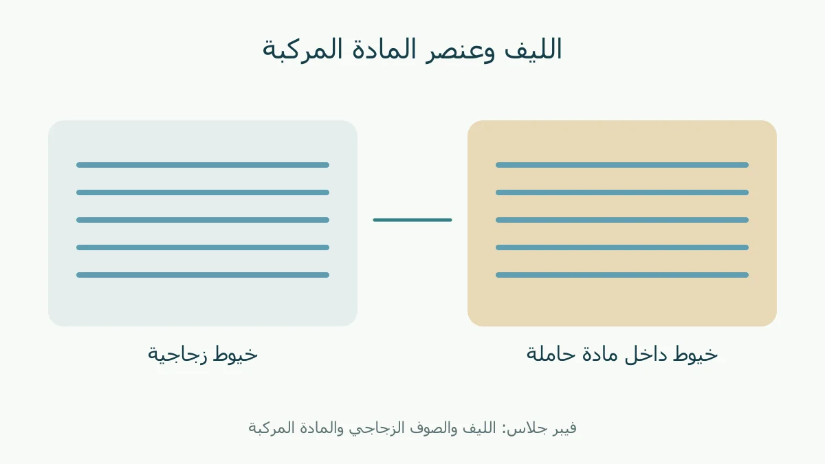 خيوط ومادة حاملة ومركب