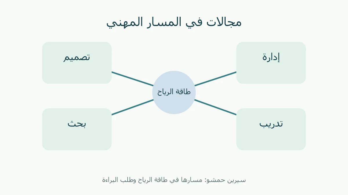 أربعة مجالات مهنية: تصميم وإدارة وبحث وتدريب