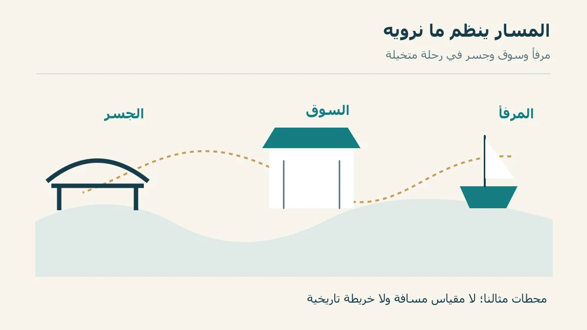 المرفأ والسوق والجسر محطات في المسار الذي افترضناه
