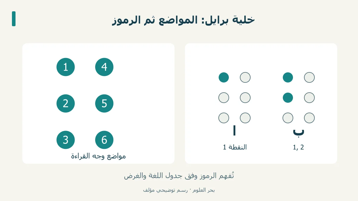 خلية كبيرة مرقمة ومثالان عربيان منفصلان