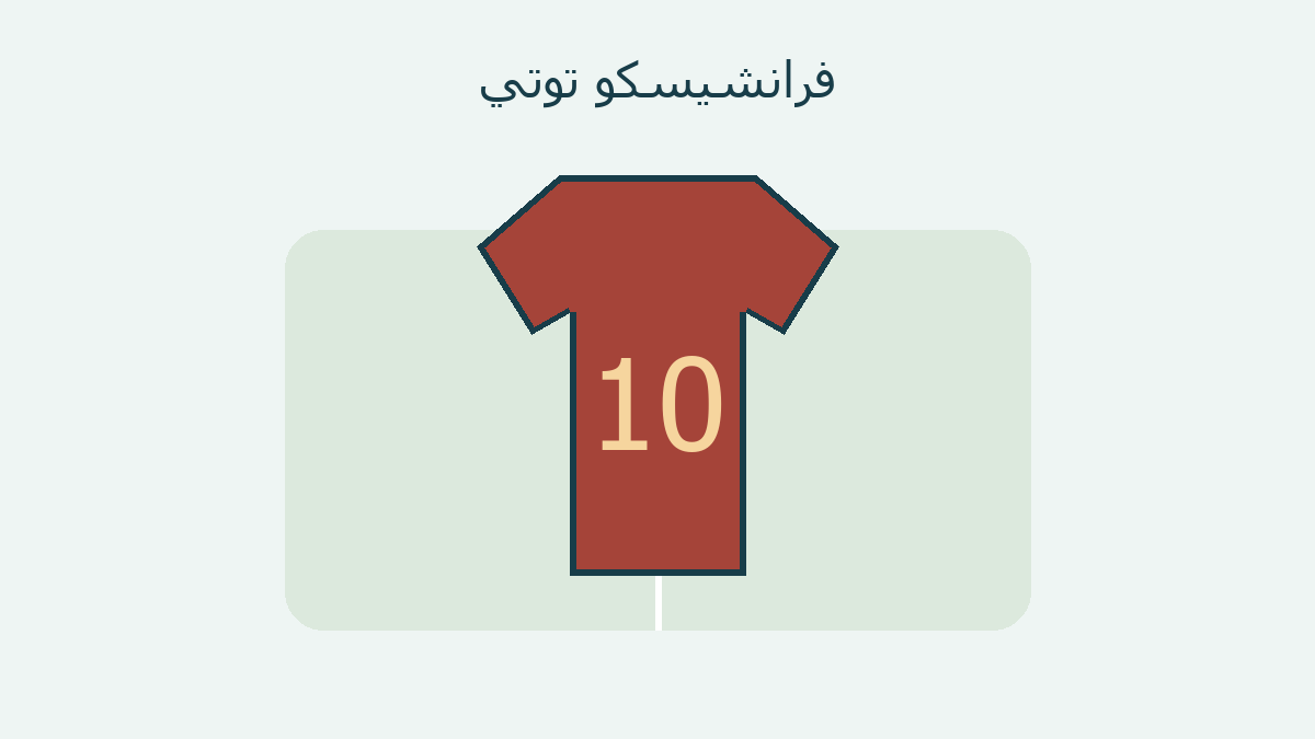 قميص تخيلي غير مرخص يحمل الرقم عشرة على ملعب مرسوم